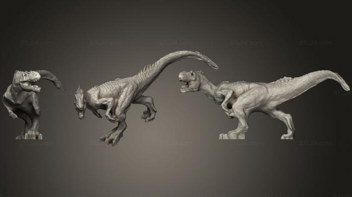 Статуэтки грифоны и драконы (Аллозавр для Dn D, STKG_0114) 3D модель для ЧПУ станка